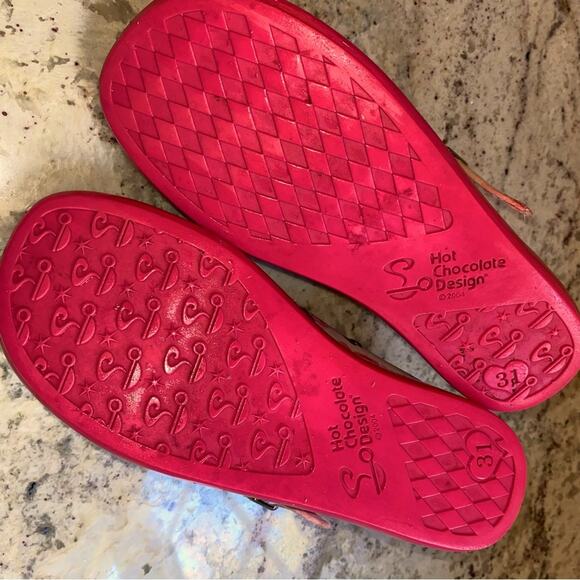 Mini Chocolaticas Hot Chocolate Pink White Rose EU 31 US Girls 13.5 EUC - Picture 13 of 13